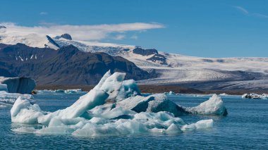 Jokulsarlon buzul lagünü ve Oeraefajokull Buzulu, Vatnajokull Milli Parkı 'nın bir parçası