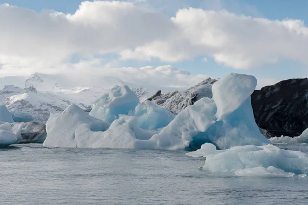 De lagune van het ijs van Jokulsarlon in Zuid-IJsland Rechtenvrije Stockfoto's