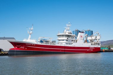 Akureyri limanında pelagic donma Trawler Sigurdur