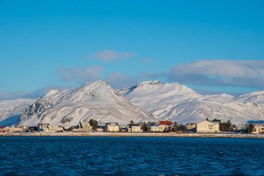 Güney İzlanda, Hornafjordur 'da kış günü