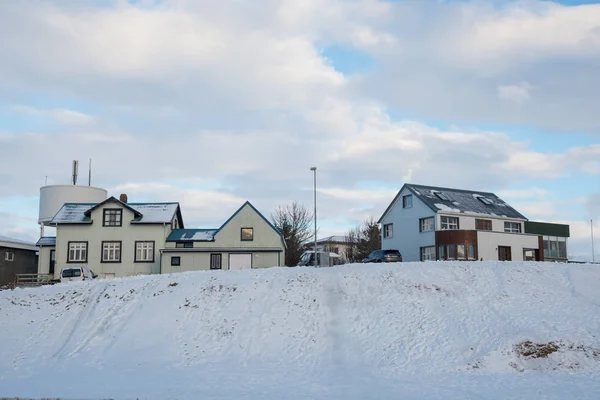 Winter day in town of Hornafjordur in Iceland — 스톡 사진