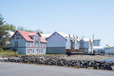 Doğu İzlanda'daki Faskrudsfjordur Kasabası