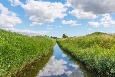 Danimarka'da Avno yakınlarındaki drenaj kanalı