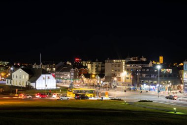 Akşam reykjavik şehir merkezi