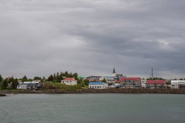 Batı İzlanda 'da Borgarnes Kasabası
