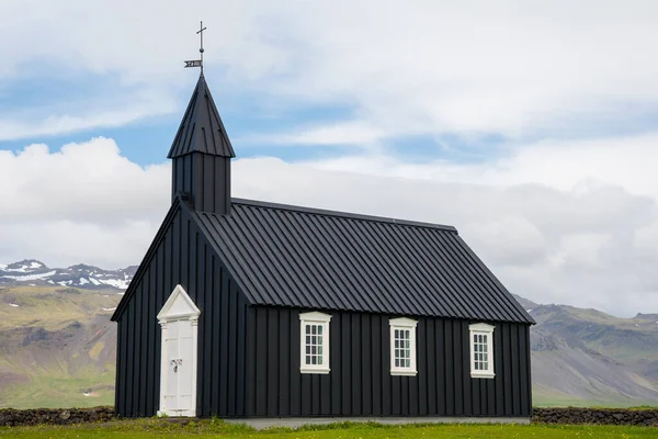 Eglise Budakirkja Sur Péninsule Snaefellsnes Dans Ouest Islande — Photo