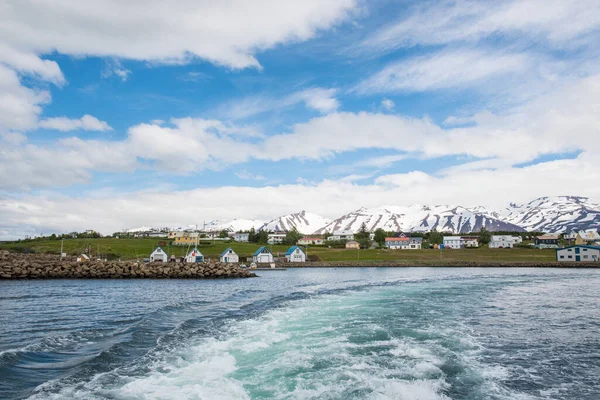 Wioska Wyspie Hrisey Północnej Islandii — Zdjęcie stockowe
