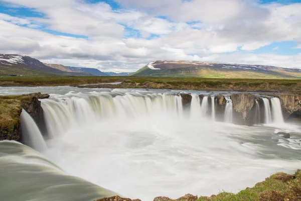 Cascata Godafoss Islanda Una Giornata Estiva — Foto Stock