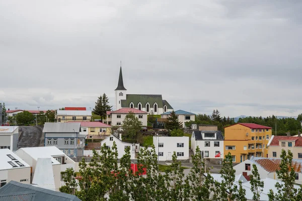 Miasto Borgarnes Borgarfjordur Zachodniej Islandii — Zdjęcie stockowe