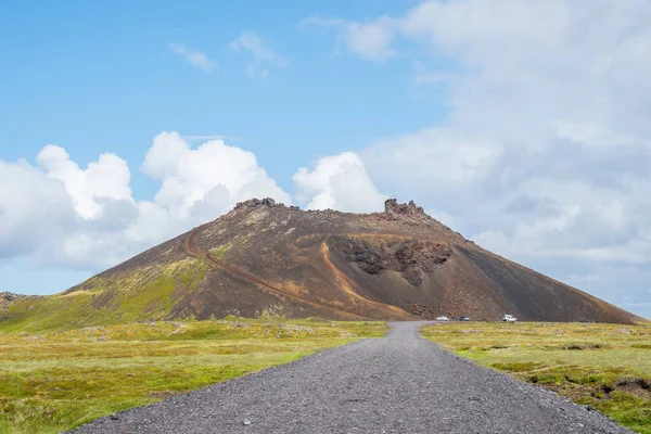 Saksholl Egyik Legnépszerűbb Kráter Snfellsnes Félszigeten Izlandon — Stock Fotó