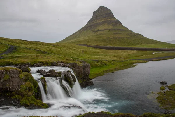 Cascata Kirkjufellsfoss Nella Penisola Snaefellsnes Nell Islanda Occidentale — Foto Stock