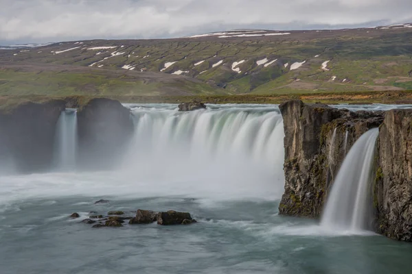 Водоспад Годафос Ісландії Літній День — стокове фото