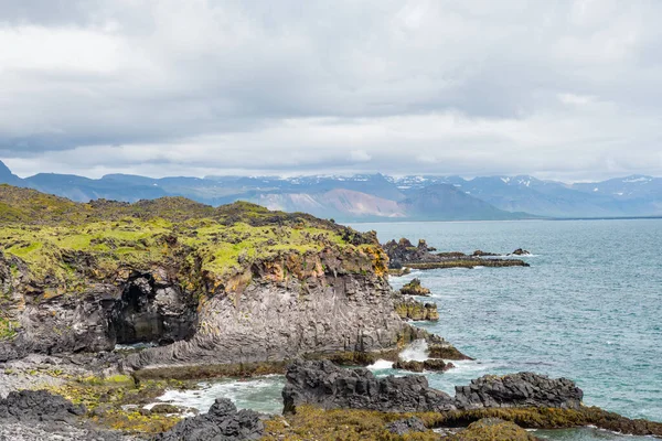 Pobřeží Hellnar Poloostrově Snaefellsnes Západním Islandu — Stock fotografie