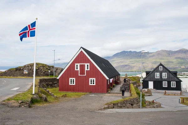 Vieux Bâtiments Historiques Reconstruits Dans Ville Djupivogur Dans Est Islande — Photo