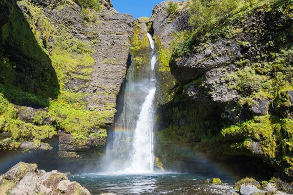 Gluggafoss Waterfall Fljotshlid South Icelandic Countryside — Stock Photo, Image