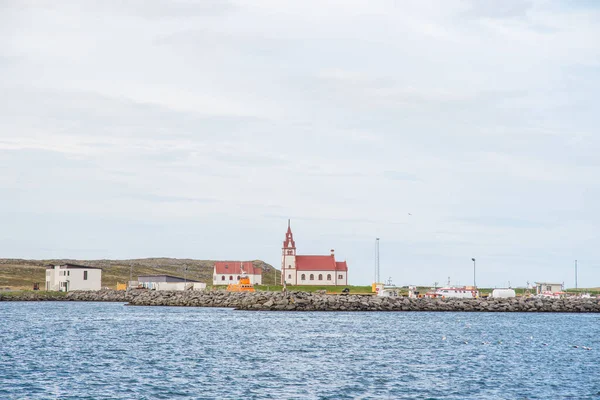 Linea Costiera Del Villaggio Raufarhofn Nel Nord Dell Islanda — Foto Stock