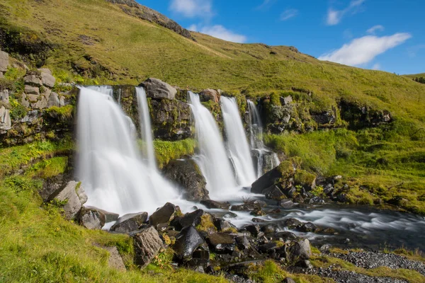 Cachoeira Gluggafoss Fljotshlid Zona Rural Sul Islândia — Fotografia de Stock