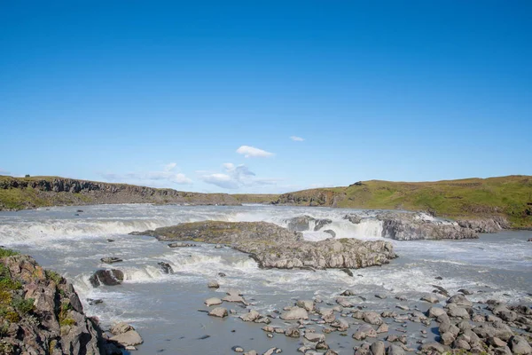 Urridafoss Vízesés Thjorsa Folyóban Dél Izlandon Legkiterjedtebb Vízesés Országban — Stock Fotó
