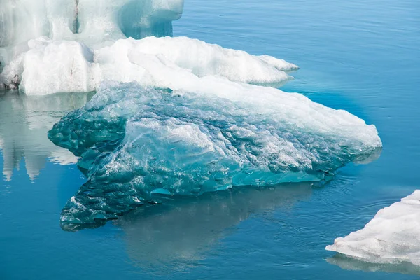 Icebergs Dans Lagune Glacier Jokulsarlon Dans Sud Islande — Photo