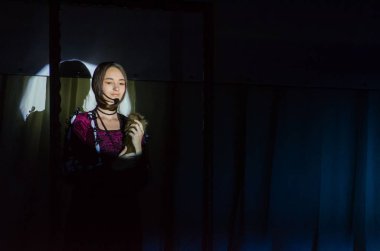 Dnipro, Ukrayna - 22 Haziran 2018: Grand göstermek şarkı Bis perfomed yaratıcı gençlik şarkı tiyatro üyeleri tarafından.