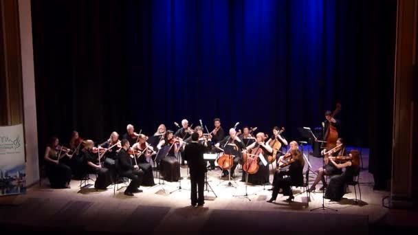 Dnipro Ucrânia Junho 2018 Quatro Seasons Chamber Orchestra Maestro Principal — Vídeo de Stock