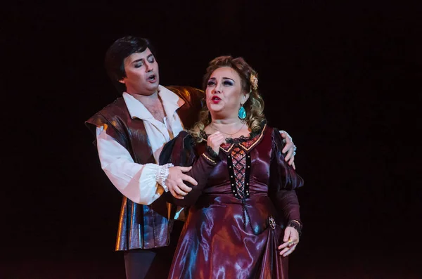 Dněpr Ukrajina Října 2018 Rigoletto Opera Provedení Členů Dněpr Státní — Stock fotografie
