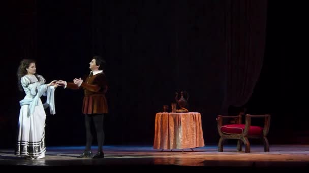 Dnipro Ukraine Octobre 2018 Opéra Rigoletto Interprété Par Des Membres — Video