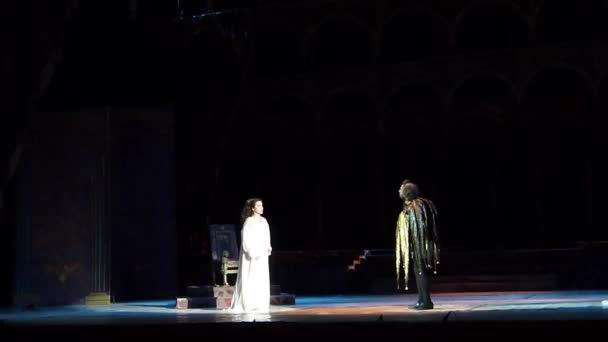 Ντνίπρο Στην Ουκρανία Οκτωβρίου 2018 Rigoletto Όπερας Εκτελούνται Από Μέλη — Αρχείο Βίντεο