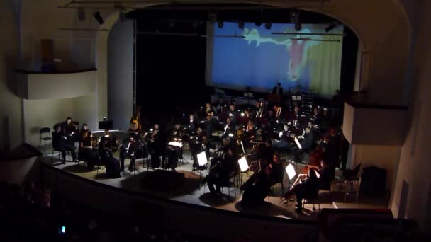 Dnipro Ukraine Septembre 2018 Les Membres Orchestre Symphonique Chef Principal — Video