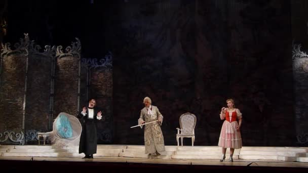 Dnipro Oekraïne Oktober 2018 Het Huwelijk Van Figaro Opera Uitgevoerd — Stockvideo
