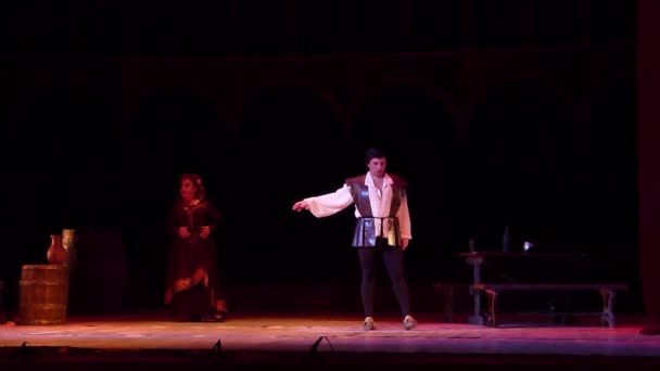 Ντνίπρο Στην Ουκρανία Οκτωβρίου 2018 Rigoletto Όπερας Εκτελούνται Από Μέλη — Αρχείο Βίντεο