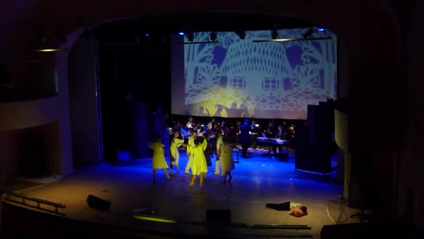 Dnipro Oekraïne Oktober 2018 Musical Kvitka Uitgevoerd Door Leden Van — Stockvideo
