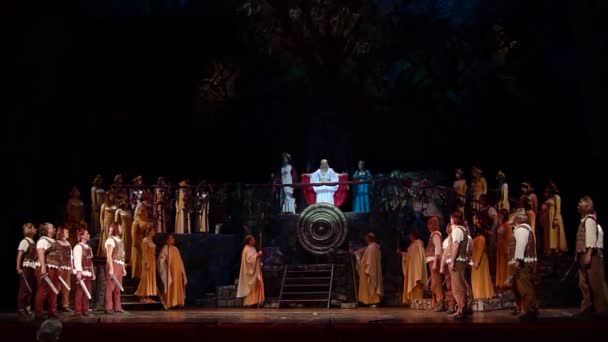 Dnipro Oekraïne Oktober 2018 Klassieke Opera Norma Door Giacomo Puccini — Stockvideo