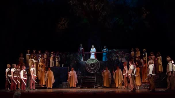 Dnipro Ukraine Lokakuu 2018 Giacomo Puccinin Klassinen Ooppera Norma Jota — kuvapankkivideo