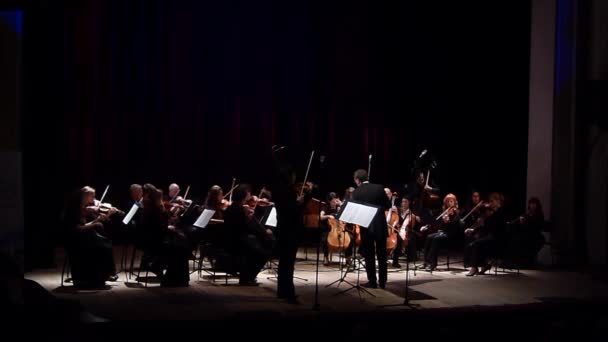 Dnipro Oekraïne Oktober 2018 Beroemde Violist Eugene Kostritsky Leden Van — Stockvideo