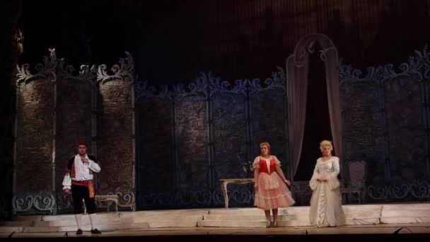Dněpr Ukrajina Října 2018 Opera Provedená Členy Dněpr Divadlo Opery — Stock video