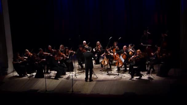 Dnipro Ukrayna Ekim 2018 Üyeler Dört Mevsim Oda Orkestrası Ana — Stok video