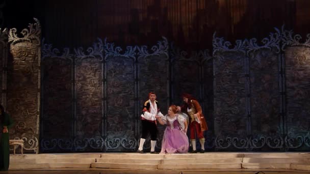 Dnipro Ukraine Octombrie 2018 Căsătoria Operei Figaro Interpretată Membrii Teatrului — Videoclip de stoc