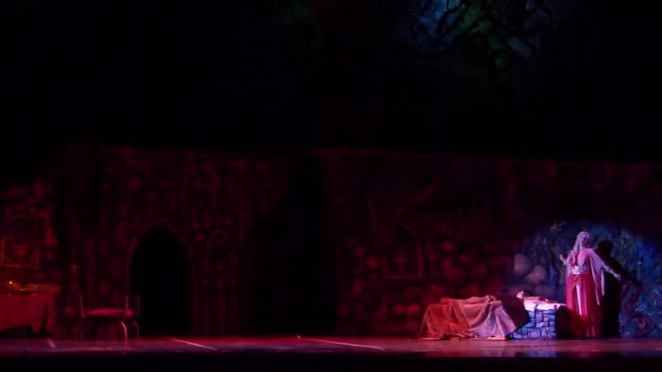第聂伯罗彼得罗夫斯克 乌克兰 2018年10月21日 古典歌剧 由第聂伯罗彼得罗夫斯克国家歌剧院和芭蕾舞剧院的成员执行 — 图库视频影像