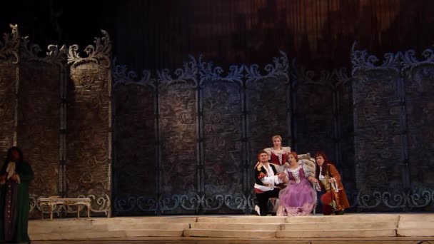 Dnipro Ukraine Oktober 2018 Hochzeit Der Figaro Oper Aufgeführt Von — Stockvideo