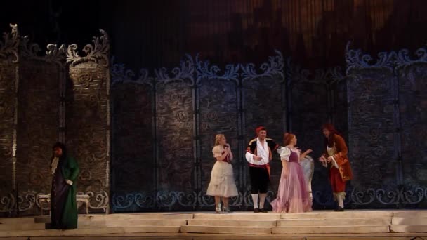 Dnipro Ukraine October 2018 Marriage Figaro Opera Performed Members Dnipro — Stock Video