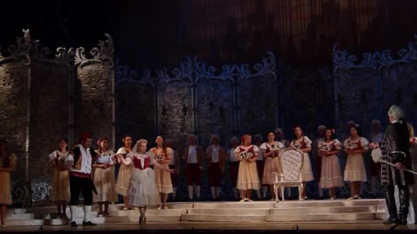 Dnipro Ukraina Oktober 2018 Figaros Opera Utförs Medlemmar Dnipro Opera — Stockvideo