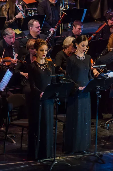 Dnipro Ukraina Listopada 2018 Requiem Mozarta Wykonywane Przez Członków Dnipro — Zdjęcie stockowe