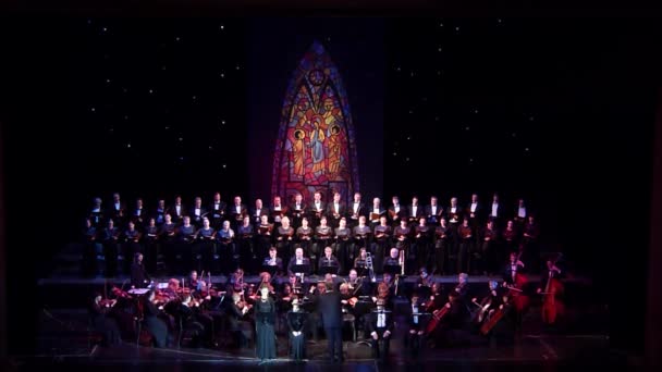 Dnipro Ukraine Novembro 2018 Requiem Mozart Realizada Por Membros Teatro — Vídeo de Stock