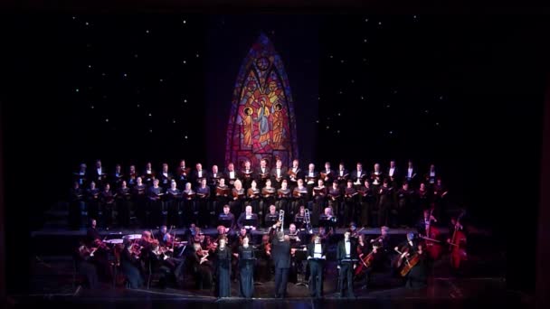 Dněpr Ukrajina Listopadu 2018 Requiem Mozart Prováděné Dněpr Divadlo Opery — Stock video