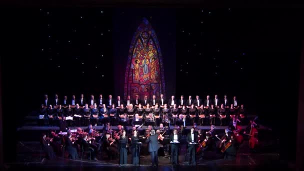 乌克兰第聂伯罗 2018年11月24日 莫扎特由第聂伯普歌剧院和芭蕾舞剧院成员表演的安魂曲 — 图库视频影像