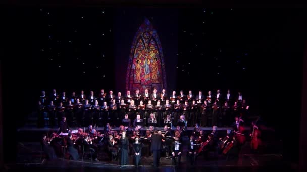 Dnipro Ucrania Noviembre 2018 Requiem Mozart Interpretado Por Miembros Del — Vídeos de Stock