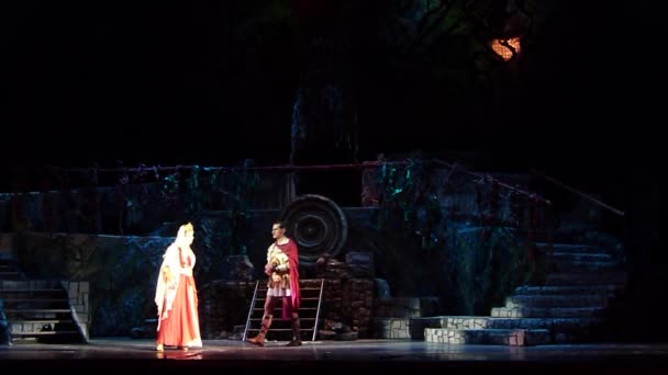 Dněpr Ukrajina Října 2018 Klasická Opera Norma Giacomo Puccini Prováděné — Stock video
