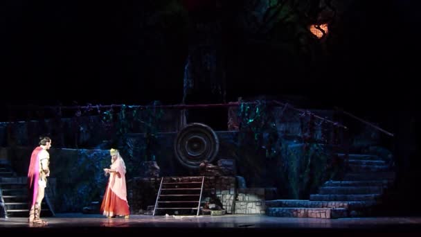 Dnipro Ukraine Outubro 2018 Ópera Clássica Norma Giacomo Puccini Interpretada — Vídeo de Stock