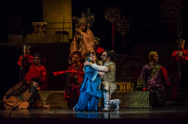Dnipro Ucrania Diciembre 2018 Ópera Clásica Giacomo Puccini Turandot Interpretada — Foto de Stock